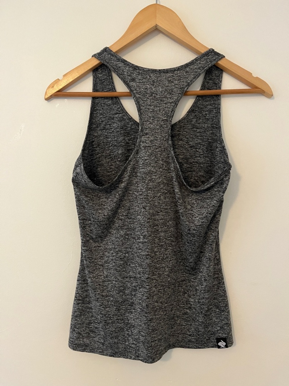 Women’s Rabbit Running Gray Racerback Tank Top - Picture 3 of 4